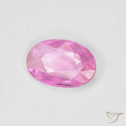 0.36 ct Pink Sapphire Stone, Natural Sapphire in Oval Facet Shape for Sale