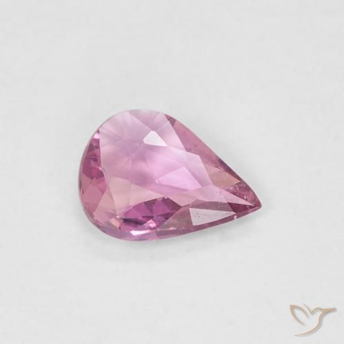 0.38 ct Pink Sapphire Stone, Natural Sapphire in Pear Facet Shape for Sale