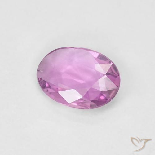 0.54 ct Pink Sapphire Stone, Natural Sapphire in Oval Facet Shape for Sale