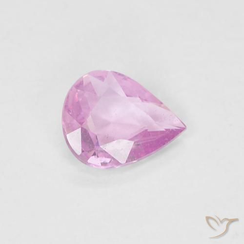 0.48ct Natural Light Royal Purple Pink Sapphire, Pear Shape, VS
