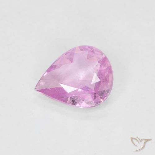 0.48 ct Pink Sapphire Stone, Natural Sapphire in Pear Facet Shape for Sale
