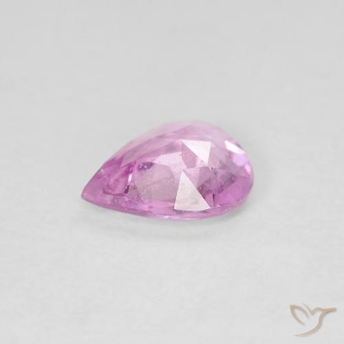 Sapphire Gemstone in 6 x 4.9 mm Size for Sale, Sapphire Stone in Light Royal Purple Pink Color