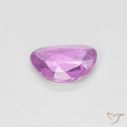 Sapphire Gemstone in 6.5 x 5.2 mm Size for Sale, Sapphire Stone in Light Royal Purple Pink Color