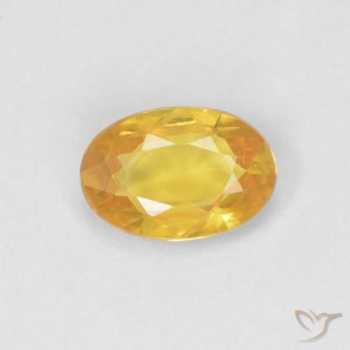 0.54ct Natural Bright Gold Sapphire, Oval, VVS