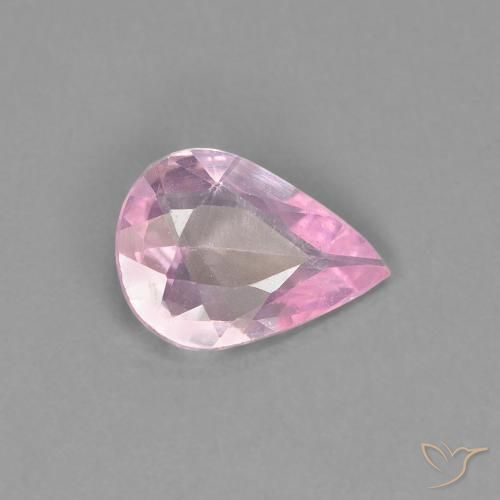 0.46 ct Pink Sapphire Stone, Natural Sapphire in Pear Facet Shape for Sale