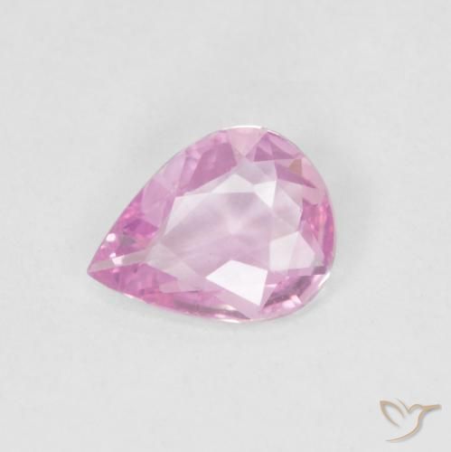 0.43 ct Pink Sapphire Gemstone, Sapphire Gem in Pear Facet Shape for Sale.