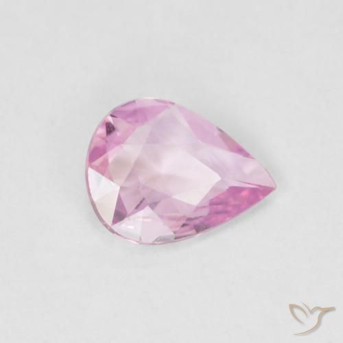 0.43 ct Pink Sapphire Stone, Natural Sapphire in Pear Facet Shape for Sale