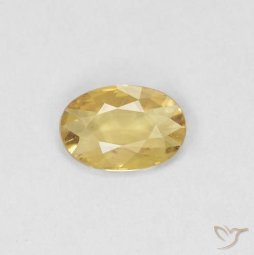 0.36ct Natural Golden Orange Sapphire, Oval, VVS-VS
