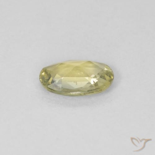 Sapphire Gemstone in 5.8 x 3.9 mm Size for Sale, Sapphire Stone in Warm Forest Green Color