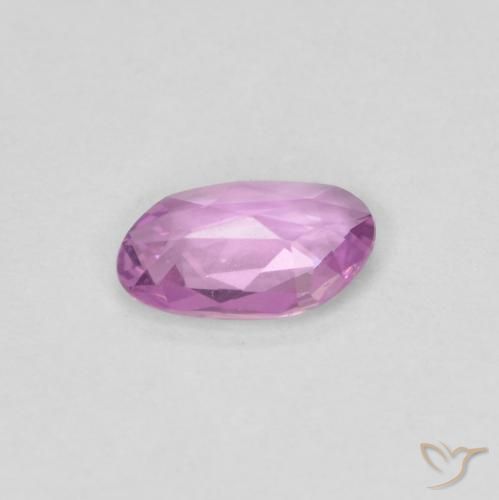 Sapphire Gemstone in 6.8 x 4.3 mm Size for Sale, Sapphire Stone in Medium Light-Purple Color