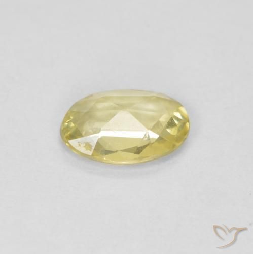 Sapphire Gemstone in 6 x 4 mm (calibrated) Size for Sale, Sapphire Stone in Light Yellow Color