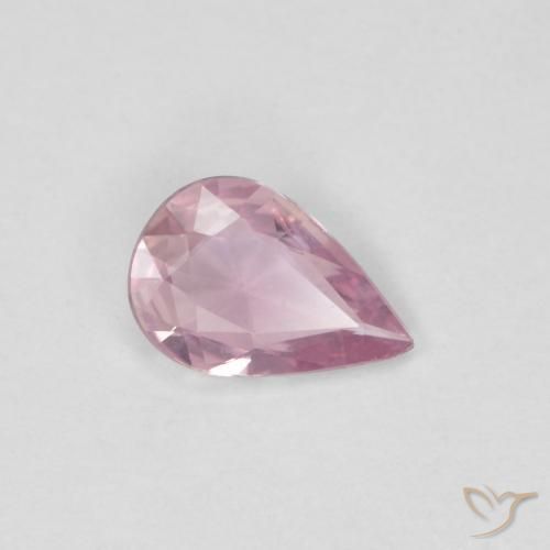 0.34 ct Pink Sapphire Stone, Natural Sapphire in Pear Facet Shape for Sale