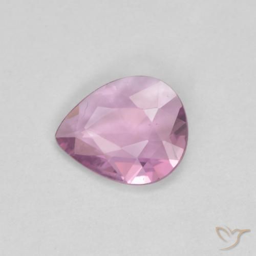 0.40 ct Pink Sapphire Stone, Natural Sapphire in Pear Facet Shape for Sale