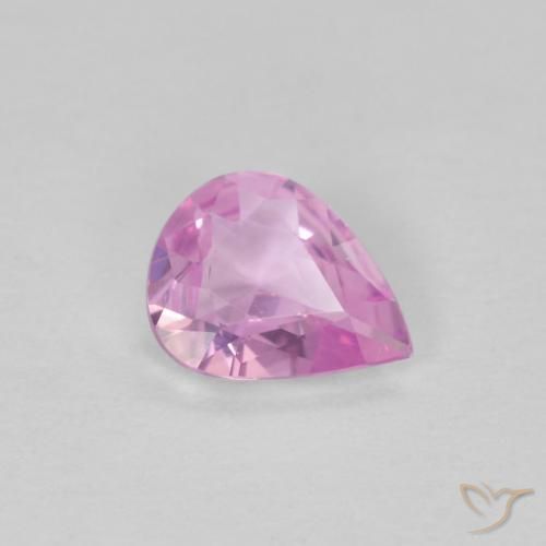 0.43 ct Pink Sapphire Stone, Natural Sapphire in Pear Facet Shape for Sale
