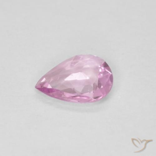 Sapphire Gemstone in 5.7 x 4.5 mm Size for Sale, Sapphire Stone in Very Light Royal Purple Pink Color