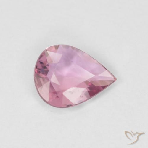 0.40 ct Purple Sapphire Stone, Natural Sapphire in Pear Facet Shape for Sale
