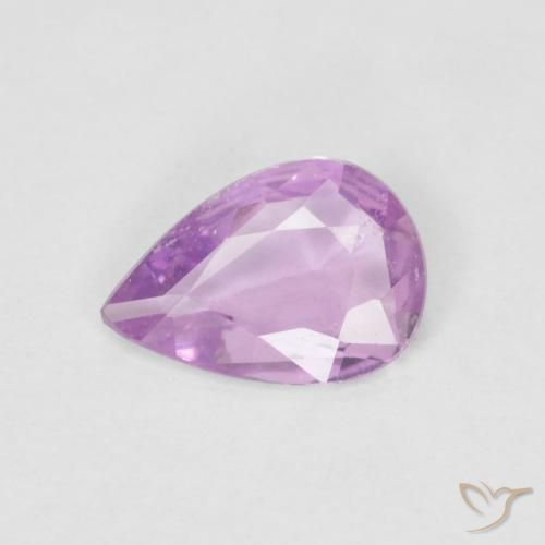 0.42ct Natural Pinkish Violet Sapphire, Pear Shape, VVS-VS
