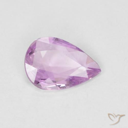 0.42 ct Violet Sapphire Stone, Natural Sapphire in Pear Facet Shape for Sale
