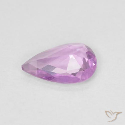 Sapphire Gemstone in 6.6 x 4.6 mm Size for Sale, Sapphire Stone in Pinkish Violet Color