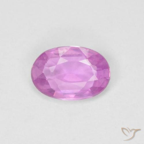0.47ct Natural Intense Pinkish Purple Sapphire, Oval, VVS-VS, Photo A