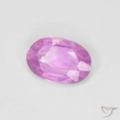 0.47 ct Purple Sapphire Stone, Natural Sapphire in Oval Facet Shape for Sale