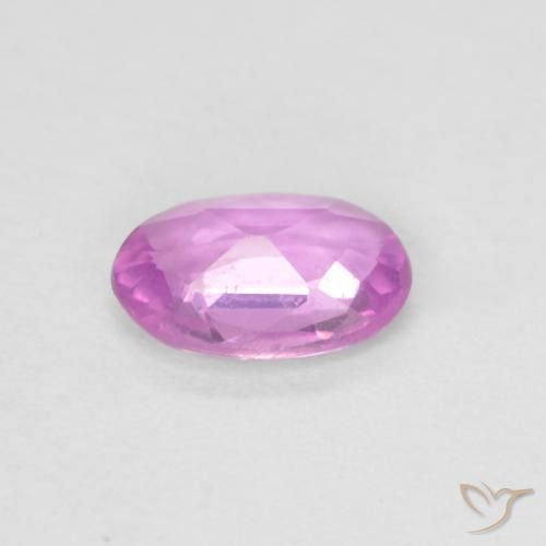 Sapphire Gemstone in 6 x 4 mm (calibrated) Size for Sale, Sapphire Stone in Intense Pinkish Purple Color