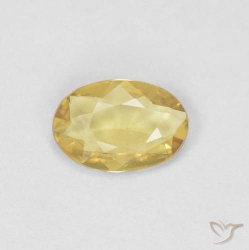0.37ct Natural Medium Gold Sapphire, Oval, VVS-VS