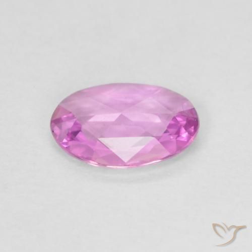 Sapphire Gemstone in 6.5 x 4.8 mm Size for Sale, Sapphire Stone in Purple-Pink Color