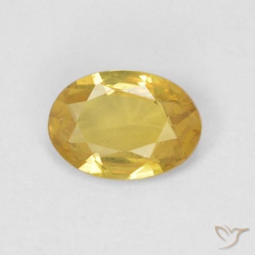 0.61ct Natural Medium Gold Sapphire, Oval, VVS-VS
