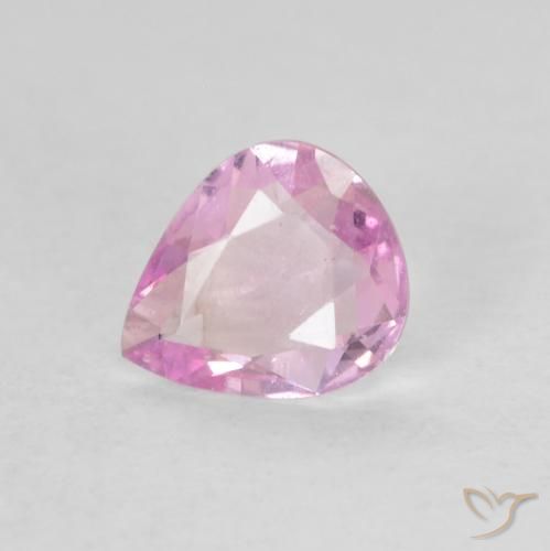 0.32ct Natural Very Light Pink Sapphire, Pear Shape, VVS-VS