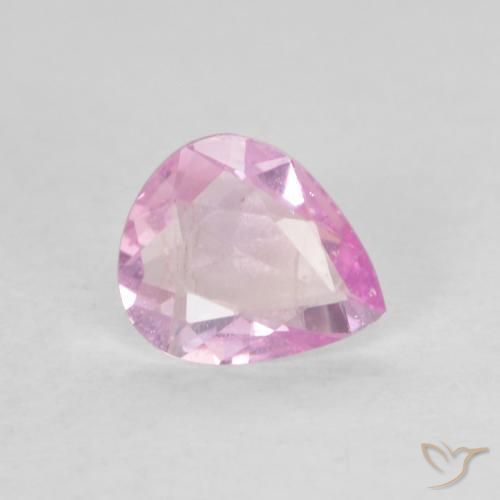 0.32 ct Pink Sapphire Stone, Natural Sapphire in Pear Facet Shape for Sale