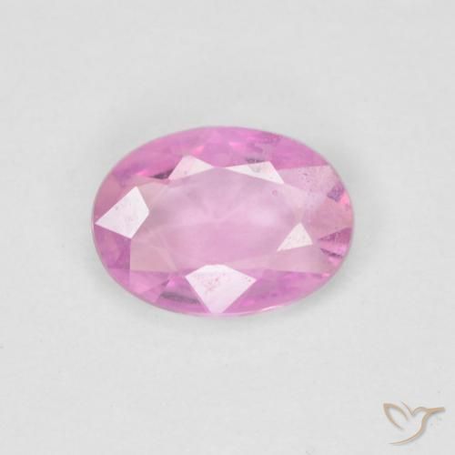 0.70 ct Pink Sapphire Stone, Natural Sapphire in Oval Facet Shape for Sale