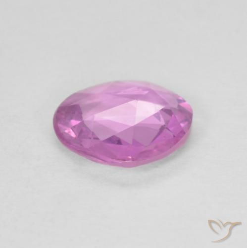 Sapphire Gemstone in 6.8 x 6.3 mm Size for Sale, Sapphire Stone in Light Royal Purple Pink Color