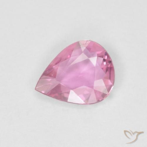 0.39 ct Pink Sapphire Stone, Natural Sapphire in Pear Facet Shape for Sale