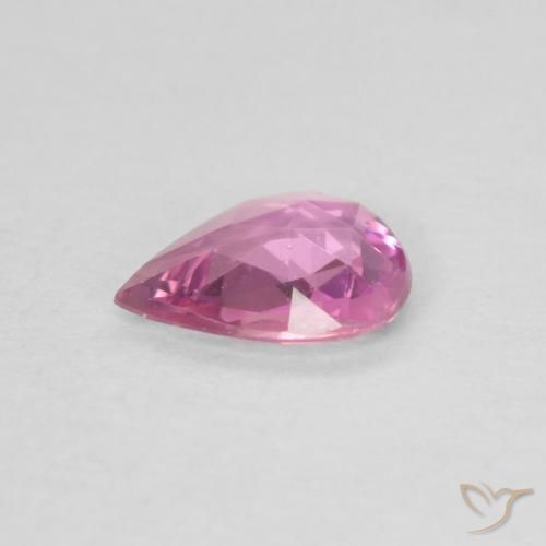 Sapphire Gemstone in 6 x 4.7 mm Size for Sale, Sapphire Stone in Hot Pink Color