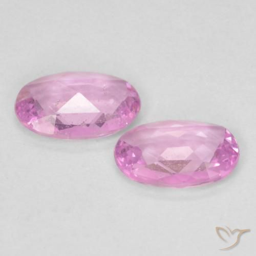 Sapphire Gemstones in 6 x 4 mm (calibrated) Size for Sale, Sapphire Stones in Light Pink Color