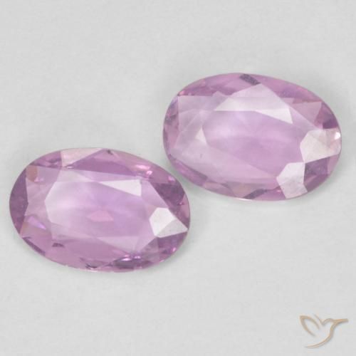 0.75 ctw Pink Sapphire Stones, Natural Sapphire in Oval Facet Shape for Sale