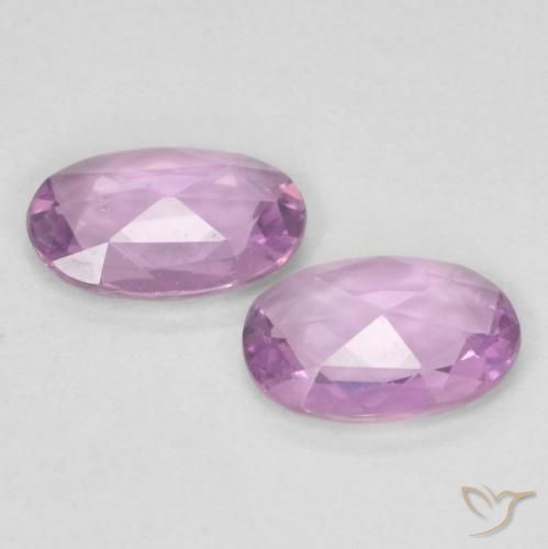 Sapphire Gemstones in 6 x 4 mm (calibrated) Size for Sale, Sapphire Stones in Very Light Pink Color