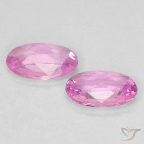 Sapphire Gemstones in 6 x 4 mm (calibrated) Size for Sale, Sapphire Stones in Hot Pink Color
