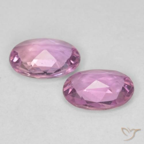Sapphire Gemstones in 6 x 4 mm (calibrated) Size for Sale, Sapphire Stones in Very Light Royal Purple Pink Color