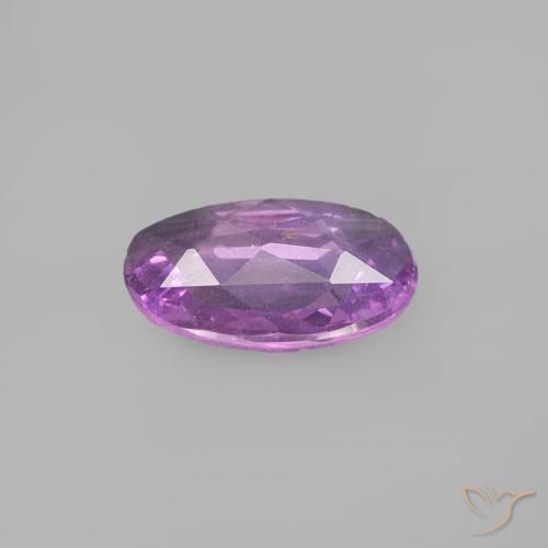 Sapphire Gemstone in 6.7 x 4.9 mm Size for Sale, Sapphire Stone in Pinkish Violet Color