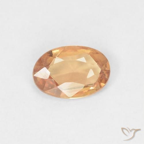 0.38ct Natural Light Peachy Golden Sapphire, Oval, VVS