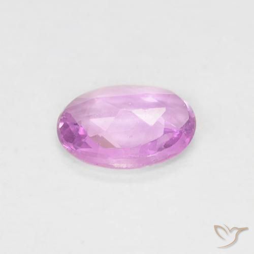 Sapphire Gemstone in 5.9 x 4.8 mm Size for Sale, Sapphire Stone in Pinkish Purple Color