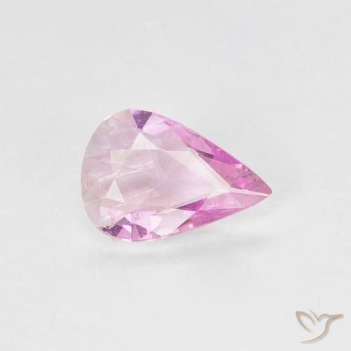 0.32 ct Pink Sapphire Stone, Natural Sapphire in Pear Facet Shape for Sale