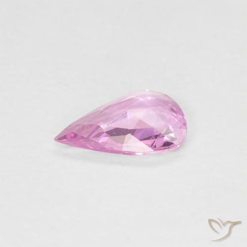 Sapphire Gemstone in 6.6 x 4.6 mm Size for Sale, Sapphire Stone in Medium Pink Color