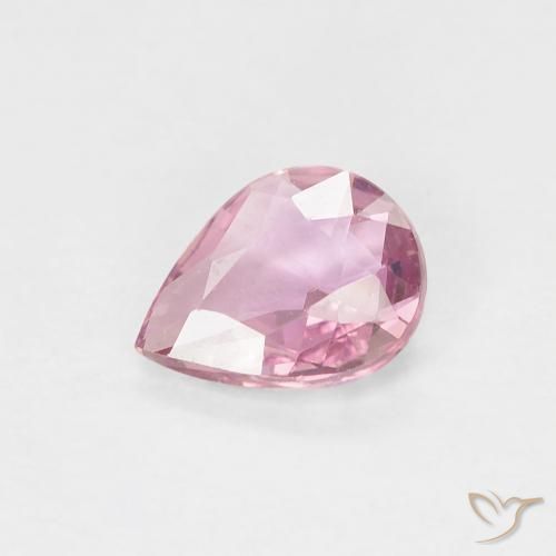0.45 ct Pink Sapphire Gemstone, Sapphire Gem in Pear Facet Shape for Sale.