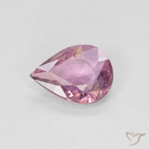 0.48 ct Purple Sapphire Stone, Natural Sapphire in Pear Facet Shape for Sale
