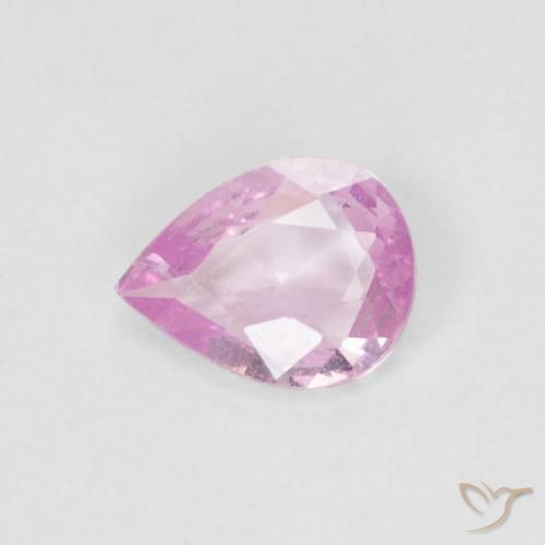 0.44 ct Pink Sapphire Stone, Natural Sapphire in Pear Facet Shape for Sale