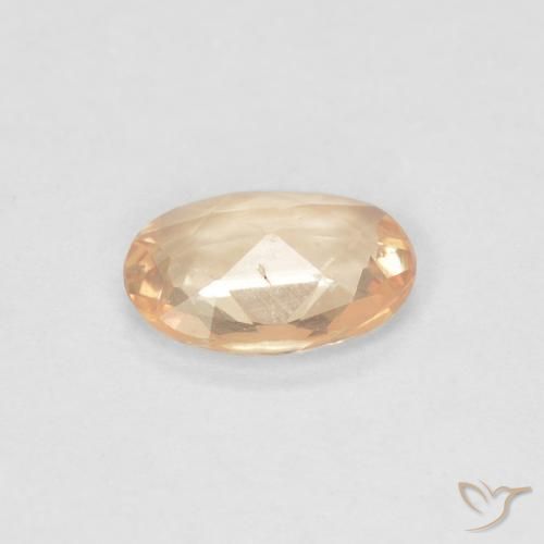 Sapphire Gemstone in 6 x 4 mm (calibrated) Size for Sale, Sapphire Stone in Light Peach Orange Color