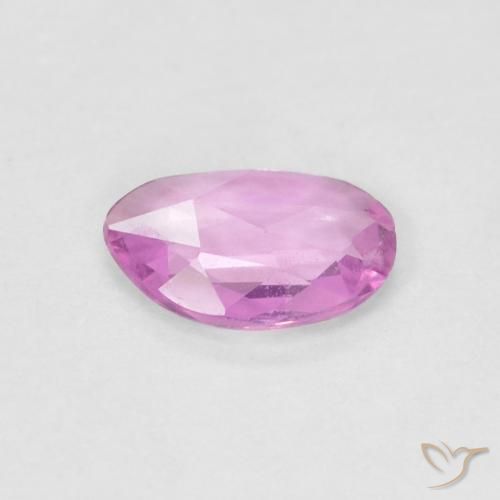Sapphire Gemstone in 6.4 x 4.3 mm Size for Sale, Sapphire Stone in Light Royal Purple Pink Color